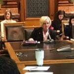 Maggie DeWitte testifies at the State Capitol