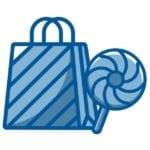 paper bags and lollipops